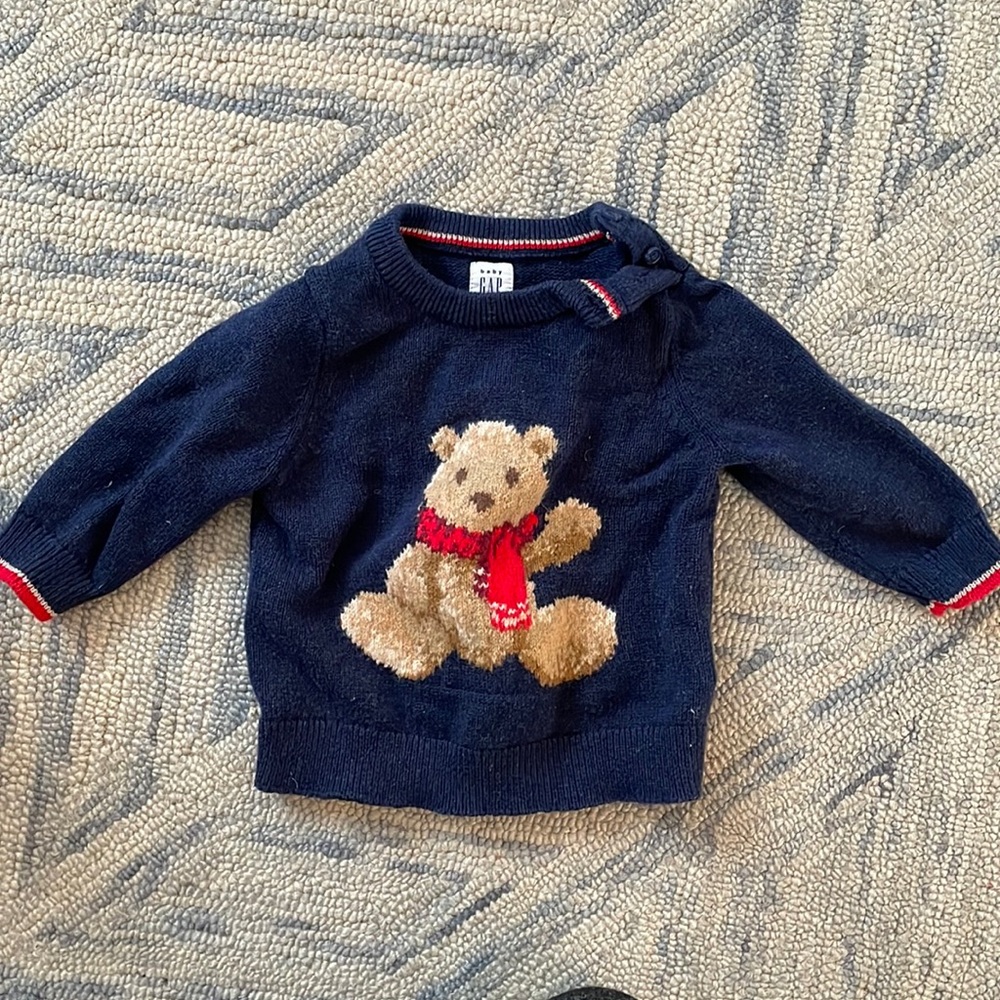GAP Navy Blue Sweater with Bear Design